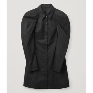 COS black shirt dress with dramatic sleeves, NWT